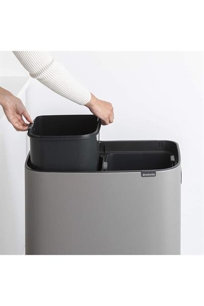 Brabantia Çöp Kutusu Bo Touch Bin Kapak 30+30 Lt Beton Gri 130663