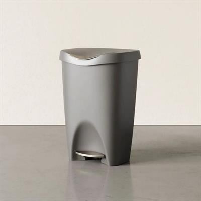 Brım Step Çöp Kovası Gri/Nikel Mat Kenarlı 50 Lt