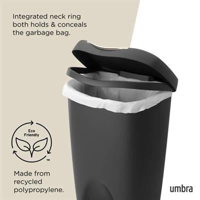 Brım Step Çöp Kovası Siyah/Nikel Mat Kenarlı 50 Lt