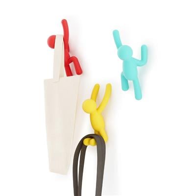 Buddy Duvar Kancaları, 3lü Set Çok Renkli