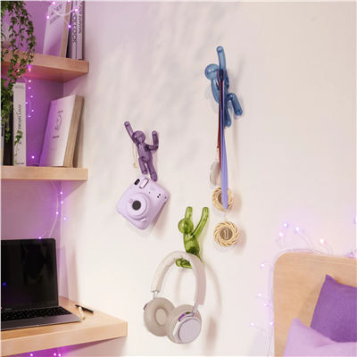 Buddy Pın-Poınt Duvar Kancaları, 3lü Set Çok Renkli