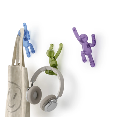 Buddy Pın-Poınt Duvar Kancaları, 3lü Set Çok Renkli