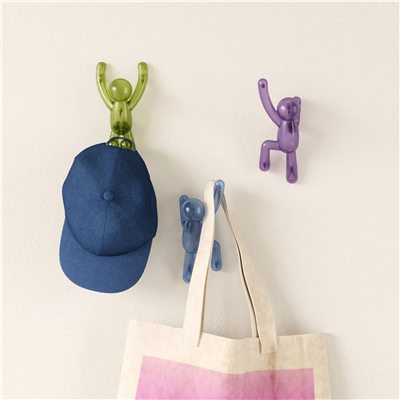 Buddy Pın-Poınt Duvar Kancaları, 3lü Set Çok Renkli