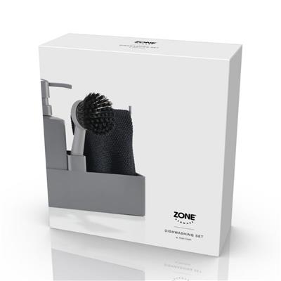 Bulaşık Yıkama Seti 4 Parça Soğuk Gri
