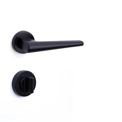 Butto Rozetli Kapı Kolu Takımı Siyah Renk