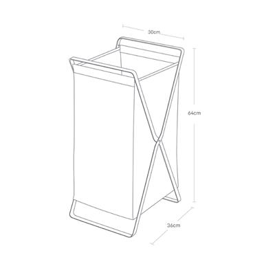Yamazaki Çamaşır Sepeti Siyah 45 Litre
