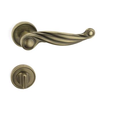 Carın Rozetli Kapı Kolu Takımı Antik Renk