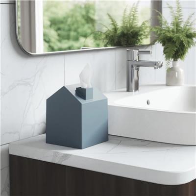 Casa Peçetelik Gri Mavi 17x13x13 cm