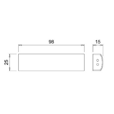 Çekmeceli Dolaplar İçin Led Armatür - Hıddı D-M 3W 24Vdc F03