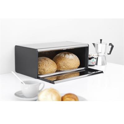 Çelik Ekmek Sepeti 10 Yıl Garantili Brıllıant Steel Köşeli Ekmek Kutusu( Siyah Çerçeveli)