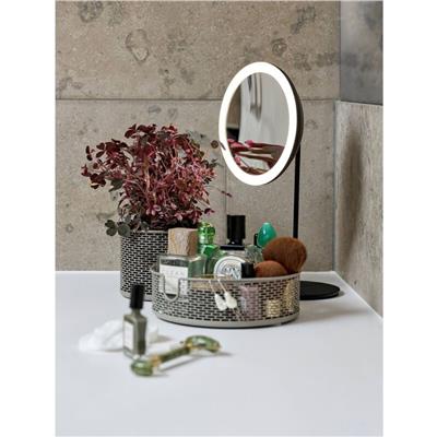 Çelik/Cam Masa Aynası 5X Zoom Siyah