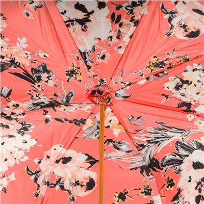 Swarovski®Kristal Saplı Vintage Çiçek Desenli Çift Kumaş Şemsiye 93 cm