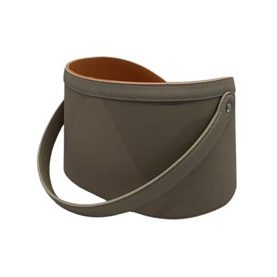 Çift Renkli Saplı Kutu Taupe 30X20