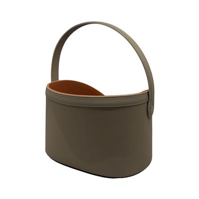 Çift Renkli Saplı Kutu Taupe 30X20