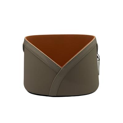 Çift Renkli Saplı Kutu Taupe 30X20