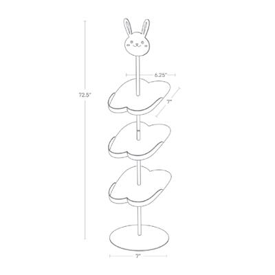 Çocuklar İçin Ayakkabı Rafı Pembe (Tavşan) Y: 67 cm