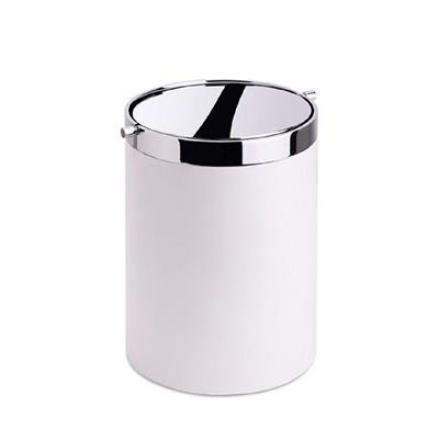Banyo Çöp Kovası 4 L Beyaz|Krom 