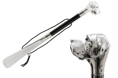 Silver Labrador Lüks Ayakkabı Çekeceği H: 50 cm