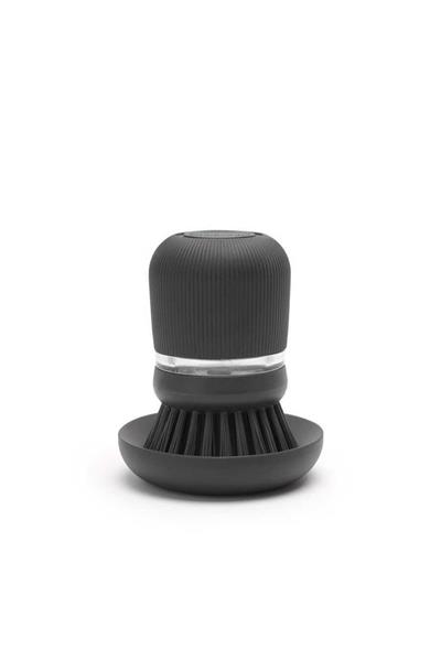 Dark Grey Sabun Hazneli Bulaşık Fırçası