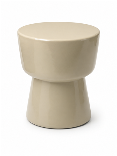 Dekoratif Lounge Yan Sehpa Taupe Çap 36 cm