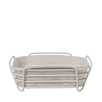 DELARA Ekmek Sepeti Açık Bej L Boy 26x26x9 cm