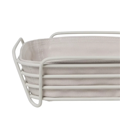 DELARA Ekmek Sepeti Açık Bej L Boy 26x26x9 cm