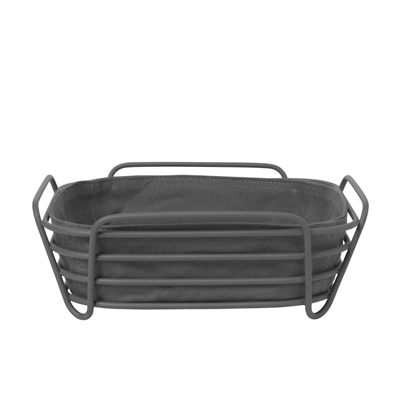 DELARA Ekmek Sepeti Koyu Gri L Boy 26x26x9 cm