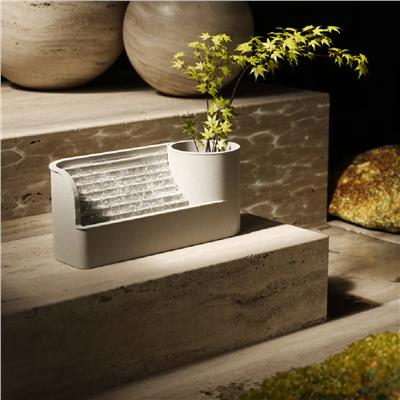 Stream Dere Su Çeşmesi Gri 32 x 11 x 14 cm