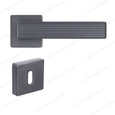 Dıa Rozetli Kapı Kolu Füme Renk