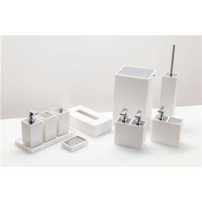 Diş Fırçalığı/Sıvı Sabunluk Beyaz/Krom Renk 189X88X146 Mm