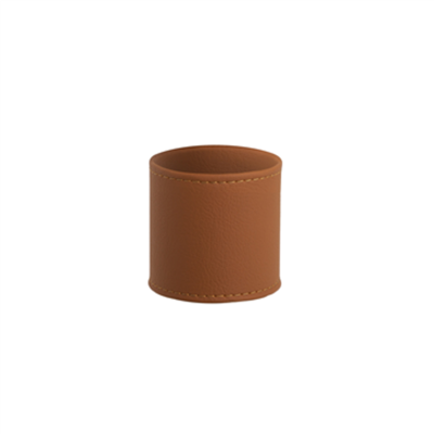 Diş Fırçalık-Pamukluk Deri Kılıfı Terracotta Ø 6 cm 