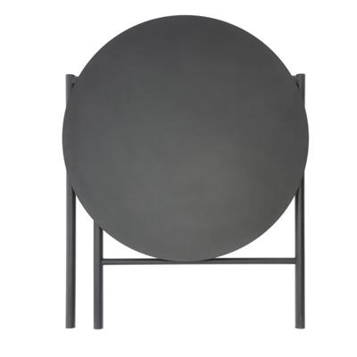 Disk Masası Siyah Çelik 72 cm - Çap 70 cm