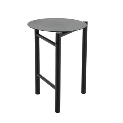 Disk Tabure Siyah Çelik 45 Cm - Çap 33 Cm