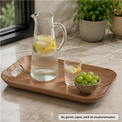Doğal Söğüt Ağacı Kavisli Tepsi - Small - 40 x 31 cm