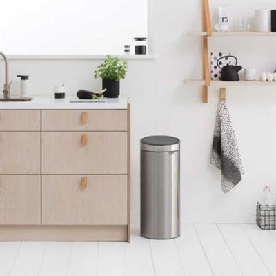 Fpp Matt Steel New Dokunmatik Çöp Kovası 30 Lt