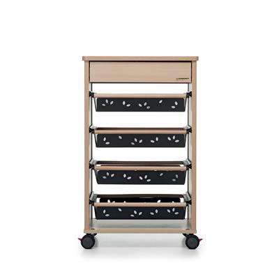 Domestik Yeni Ahşap Mutfak Arabası  Doğal Renk