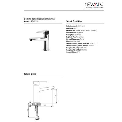 Domıno Yüksek Lavabo Bataryası 971525