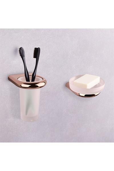 Dorado Diş Fırçalığı Duvara Monte Rose Renk 118X100X88 Mm