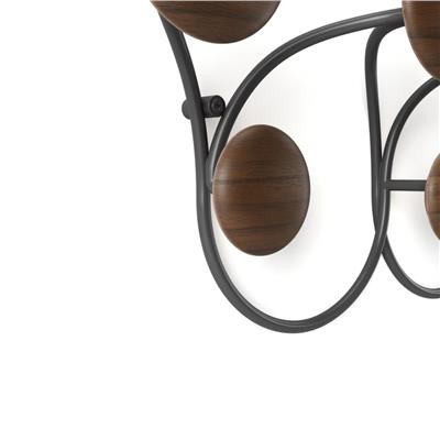 Dotsy Siyah  7Li Askılık