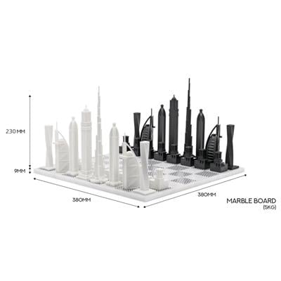 Dubaı Akrilik Mermer Satranç Takımı