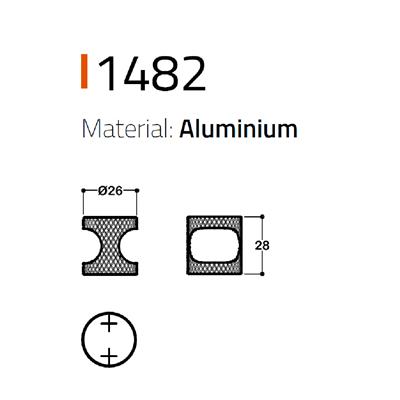 1482 Düğme Kulp Mat Altın Renk Çap 26 Mm