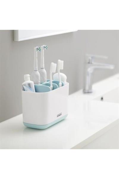 Easy-Store Büyük Diş Fırçalık - Beyaz/Mavi