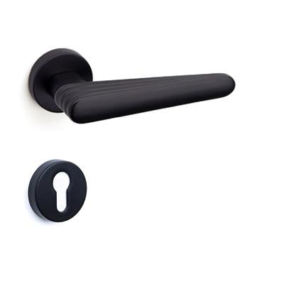 Echo Rozetli Kapı Kolu Takımı Siyah  Renk