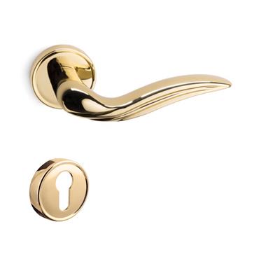 Elara Rozetli Kapı Kolu Takımı Altın  Renk