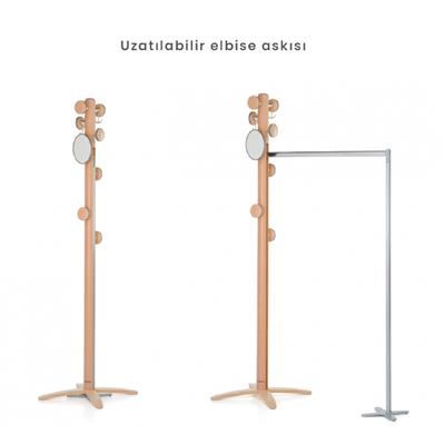 Espansiva Lux, Masif Kayın Ağacından Yapılmış, Katlanabilir Portmanto Askısı