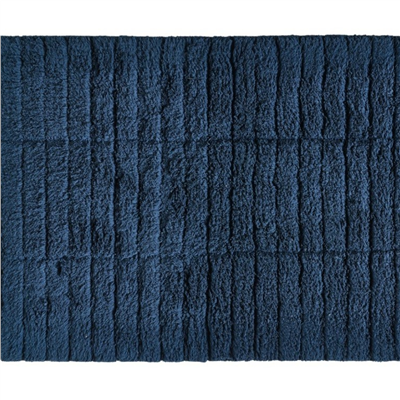 Fayans Banyo Paspası Koyu Mavi %100 Pamuk 50x80 cm