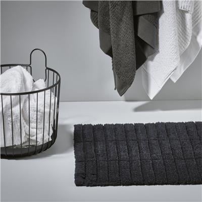 Fayans Banyo Paspası Siyah %100 Pamuk 50x80 cm