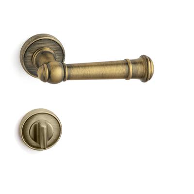 Fıgaro Rozetli Kapı Kolu Takımı Antik Rengi