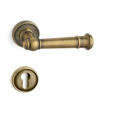 Fıgaro Rozetli Kapı Kolu Takımı Antik Rengi