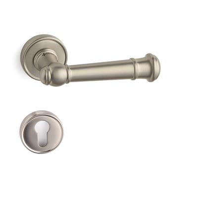 Fıgaro Rozetli Kapı Kolu Takımı Saten Rengi